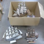 Five model boats **PLEASE NOTE THIS LOT IS NOT ELIGIBLE FOR POSTING AND PACKING**