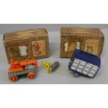 Two Benbros vintage TV Series no.7 Electric Milk Trolley and No.17 Tractor and Harrow models, boxed