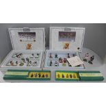Two boxed sets of Dinky Toys model miniature figures, Engineering Staff and Station Staff and two