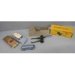 A boxed Dinky Toys no.692 5.5 Medium Gun, Dinky Toys no.193 Rambler Cross Country, Corgi Buick