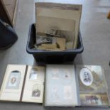 Three vintage albums of cabinet cards and cartes de visite and other loose photographs