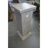 An Art Deco style marble pedestal