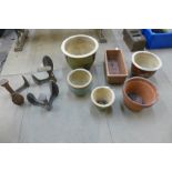 Assorted plant pots and cobblers last