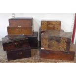 Ten assorted Victorian and later boxes