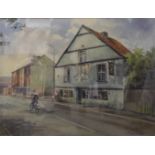 Michael Crawley, Seven Stars, King St., Derby, watercolour, framed