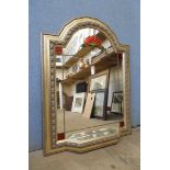 An Italian style gilt framed hall mirror