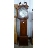 A George III Scottish inlaid mahogany 8-day longcase clock