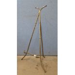 A brass faux bamboo desk top easel