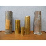 Five shell casings