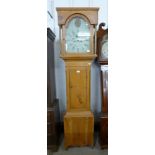 A George III pine 30-hour longcase clock, the painted dial signed Thomas Mawkes, Derby