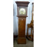 A George III oak 30-hour longcase clock, the brass dial signed George Green, Leicester