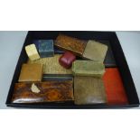 A collection of vintage jewellery boxes