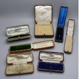 Seven vintage jewellery boxes