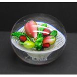A St Louis glass fruit paperweight