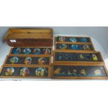 A box of lantern slides