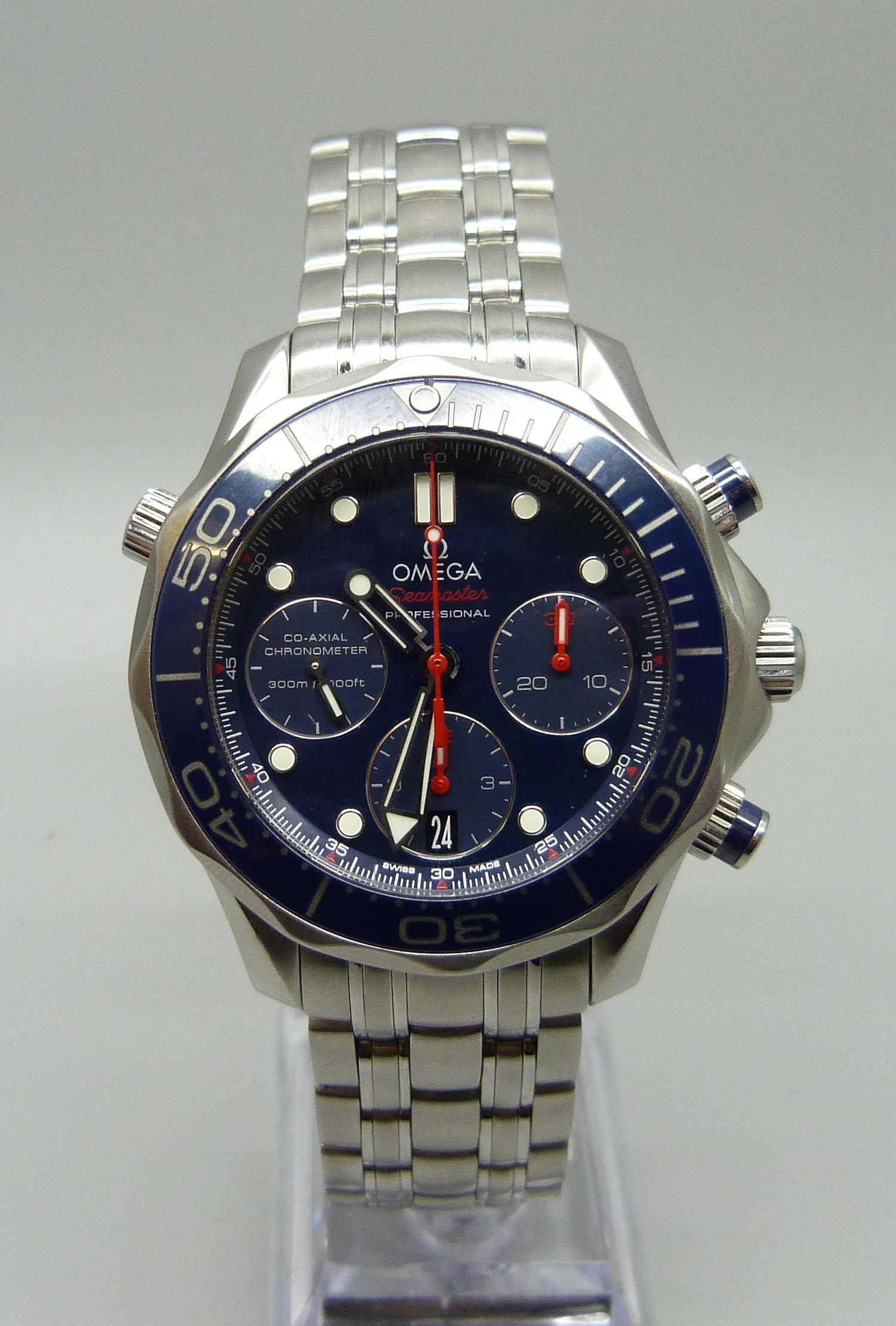 An Omega Seamaster Professional Co-Axial Chronometer wristwatch, 300m/1000ft, boxed with papers