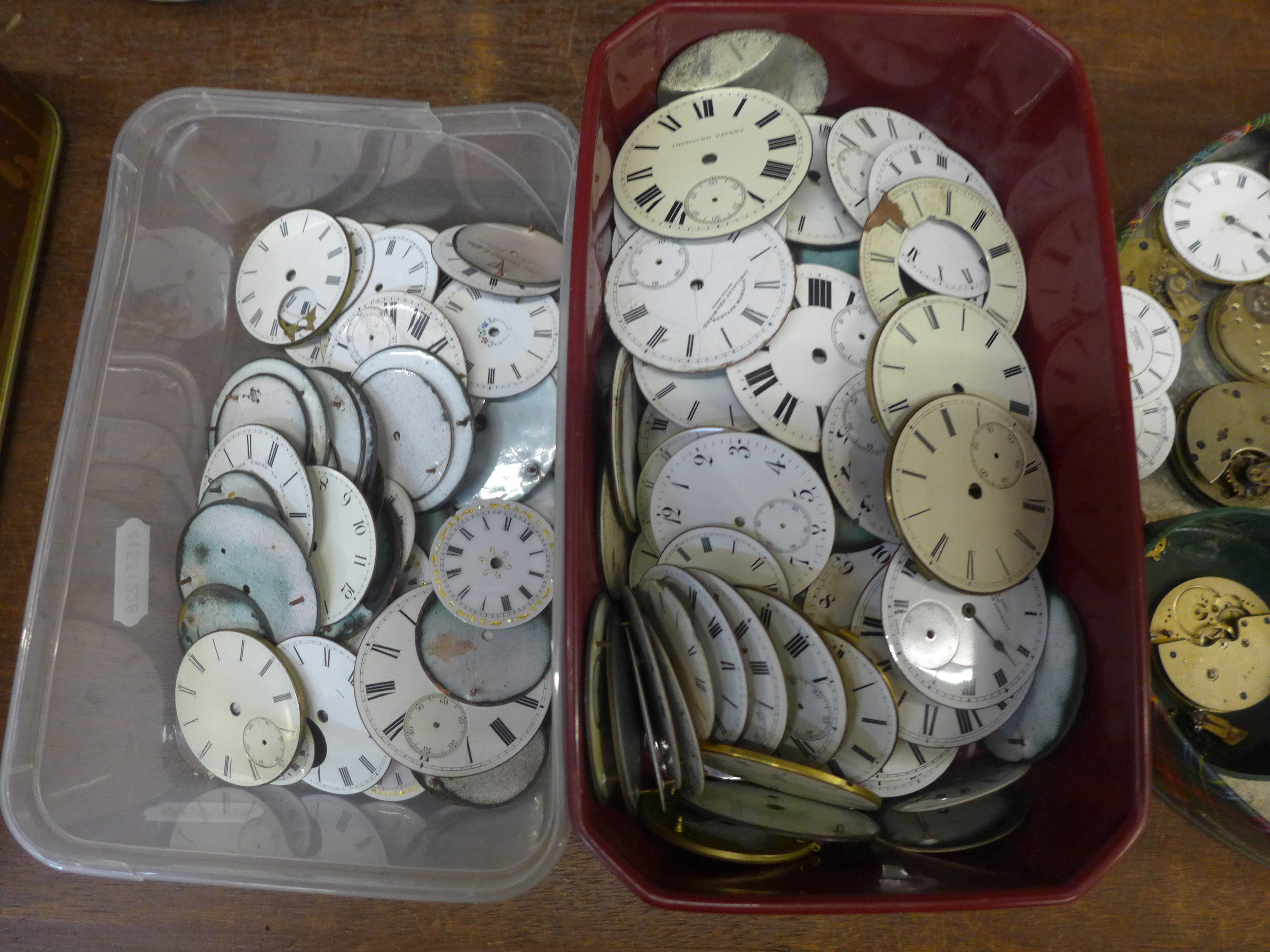 A collection of watch movements and dials - Image 2 of 2