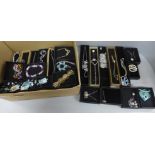Thirty items of modern costume jewellery, boxed