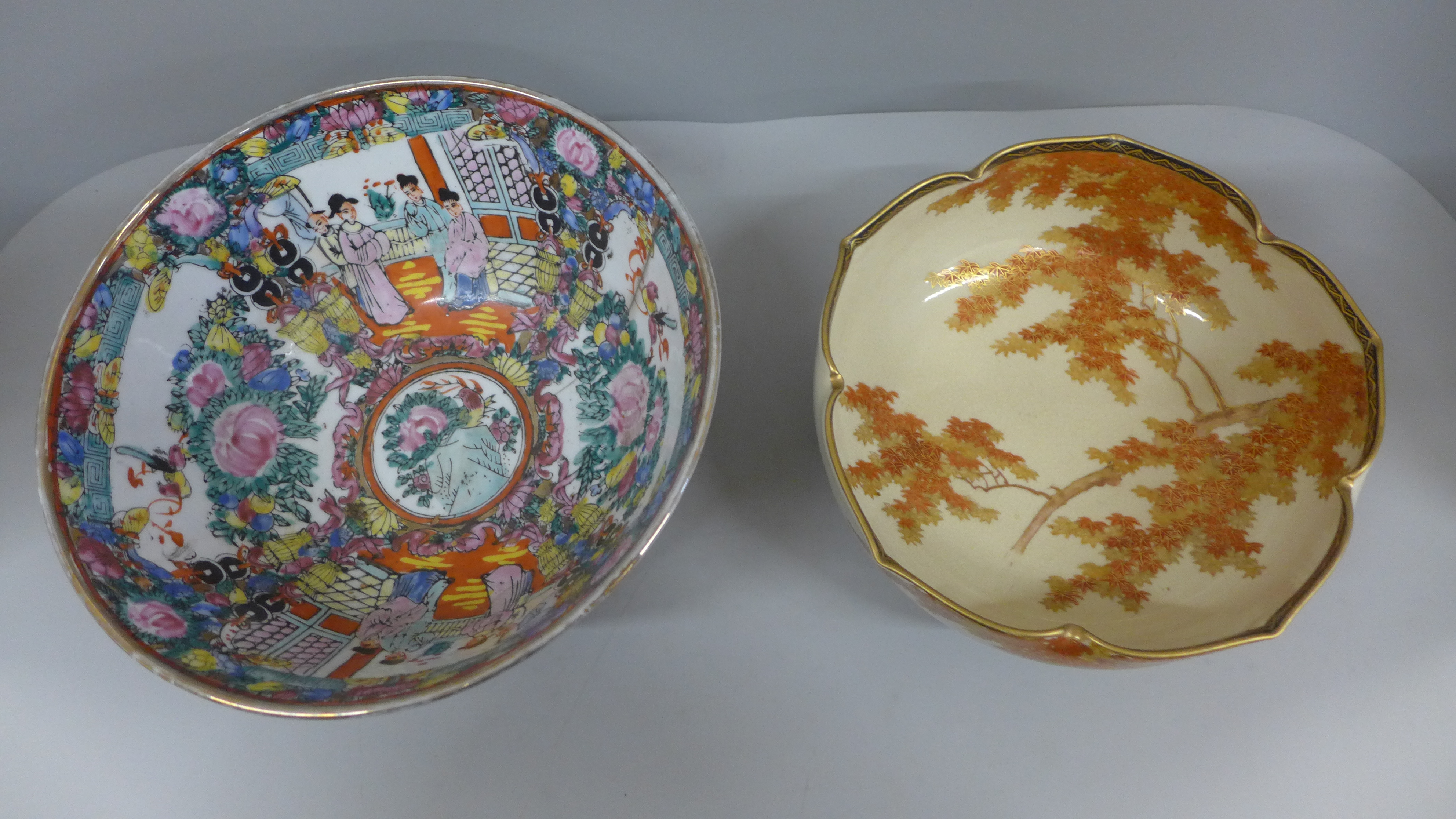 Two Oriental bowls including a Satsuma Meiji period, one a/f - Image 2 of 3