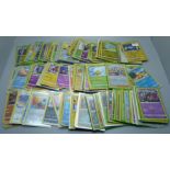 125 Holo and reverse holo Pokemon cards in protective sleeves including black star rares