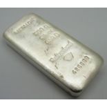 A 500g 999 fine silver bar