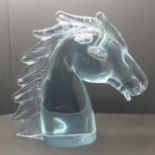 A Horse's head a/f signed by Licio Zanetti - Dichronic glass - changes colour in daylight under