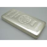 A 1kg 999 fine silver bar