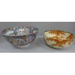 Two Oriental bowls including a Satsuma Meiji period, one a/f