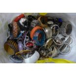 A large collection of bracelets and bangles