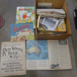 A large box of paper ephemera