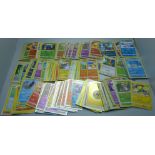 125 Holo and reverse holo Pokemon cards in protective sleeves including black star rares