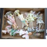 A box of seven resin figures of ladies including Leonardo **PLEASE NOTE THIS LOT IS NOT ELIGIBLE FOR
