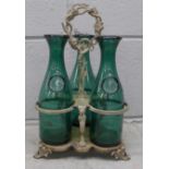 A three bottled decanter stand **PLEASE NOTE THIS LOT IS NOT ELIGIBLE FOR POSTING AND PACKING**