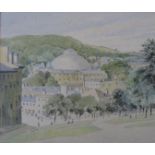 Walter Potts (1883-1965), Buxton, Derbyshire, watercolour, framed