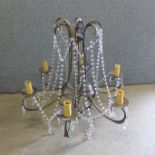 An Italian wrought steel chandelier