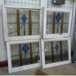 Four Art Deco stained glass windows