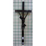 A French ebonised crucifix