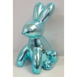 A replica Jeff Koons rabbit