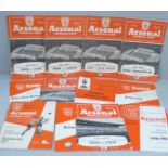 Football memorabilia; Arsenal home programmes from the 1960's (24)