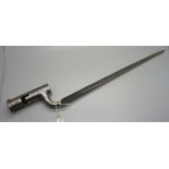 A bayonet, Brown Bess Makin, 44.5cm