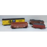 Four HO gauge carriages, all American