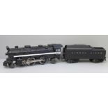 A Lionel O gauge locomotive and tender