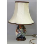 A Moorcroft table lamp base