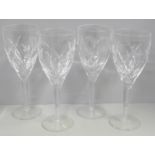 Four John Rocha at Waterford Crystal large wine glasses, boxed