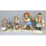 Four Goebel/Friedel figures, two Goebel figures a/f