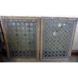 A pair of early Victorian stained glass windows