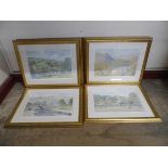 A set of four K.W. Burton limited edition prints and a pair of Neil Graham limited edition prints