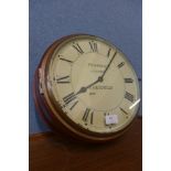 A Victorian style mahogany circular wall clock, the dial signed; Pharmacy (A. Eames), Harefield,