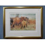 A signed Rolf Harris limited edition print, Tsavo Orphans, Kenya, no. 372/695, framed