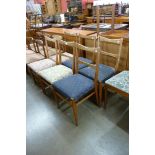 A set of six Swedish teak dining chairs